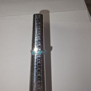 Native Silver Ring with Turquoise Hearts